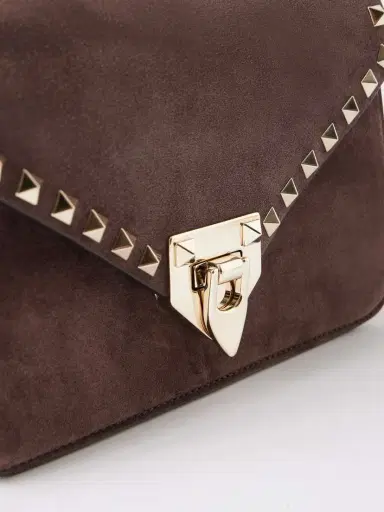 Valentino Garavani Rockstud Embellished Suede Shoulder Bag | Thumbnail 5 Valentino Garavani Rockstud Embellished Suede Shoulder Bag | Thumbnail 5