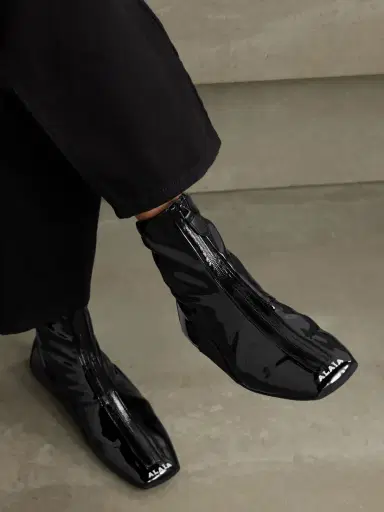 Alaïa Glossed Ankle Boots | Thumbnail 2