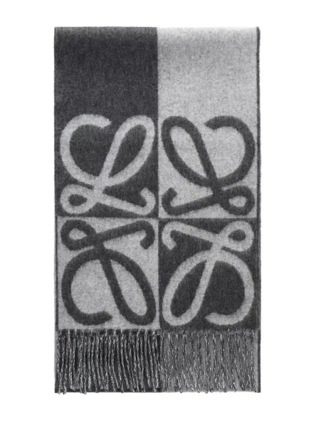 Fringed Wool And Cashmere-blend Jacquard Scarf