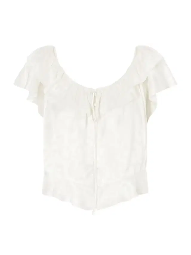 Floriette Ruffled Satin-jacquard Blouse