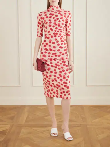 Stella McCartney Printed Mesh Midi Skirt | Thumbnail 2