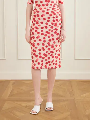 Stella McCartney Printed Mesh Midi Skirt | Thumbnail 3