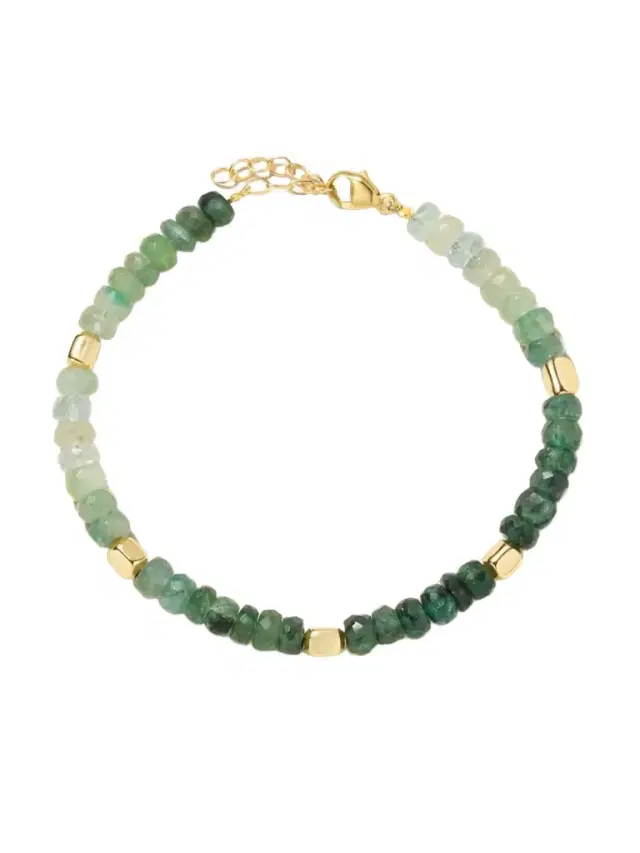 Jumbo 14-karat Gold Emerald Bracelet