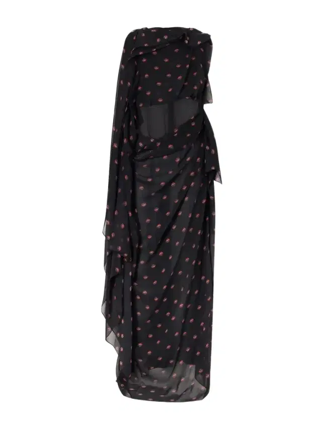 Floral-print Silk-chiffon Gown