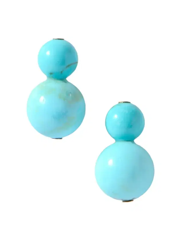 Cara Gold-tone Turquoise Earrings