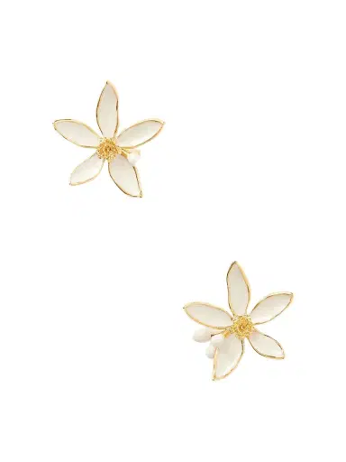 Oscar de la Renta Orange Blossom Gold-tone Earrings | Thumbnail 1