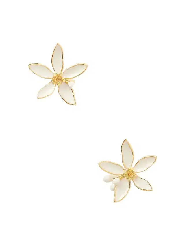 Orange Blossom Gold-tone Earrings