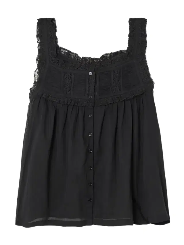Fidella Cropped Lace-trimmed Organic Cotton-voile Top