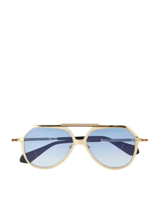 + Lou Lou De La Falaise Louise Aviator-style Titanium Sunglasses
