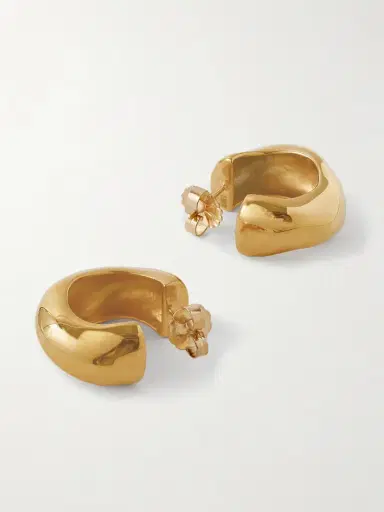 AGMES Celia Medium Gold-plated Hoop Earrings | Thumbnail 3 AGMES Celia Medium Gold-plated Hoop Earrings | Thumbnail 3
