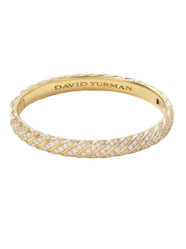 Sculpted Cable 18-karat Gold Diamond Bracelet