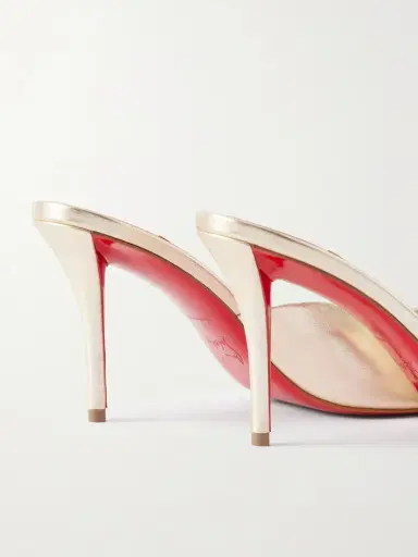 Christian Louboutin Miss Z 80 Metallic Leather Mules | Thumbnail 5