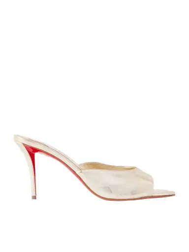 Christian Louboutin Miss Z 80 Metallic Leather Mules | Thumbnail 1