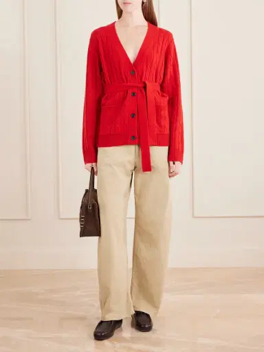 Nili Lotan Tribeca Brushed Cotton-blend Twill Barrel-leg Pants | Thumbnail 2 Nili Lotan Tribeca Brushed Cotton-blend Twill Barrel-leg Pants | Thumbnail 2