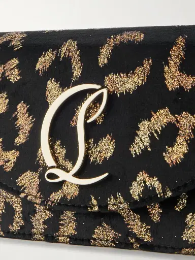 Christian Louboutin Loubi54 Embellished Metallic Velvet-jacquard Clutch | Thumbnail 4 Christian Louboutin Loubi54 Embellished Metallic Velvet-jacquard Clutch | Thumbnail 4
