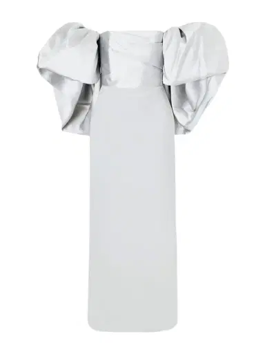 Solace London Floris Off-the-shoulder Satin-twill And Crepe Maxi Dress | Thumbnail 1