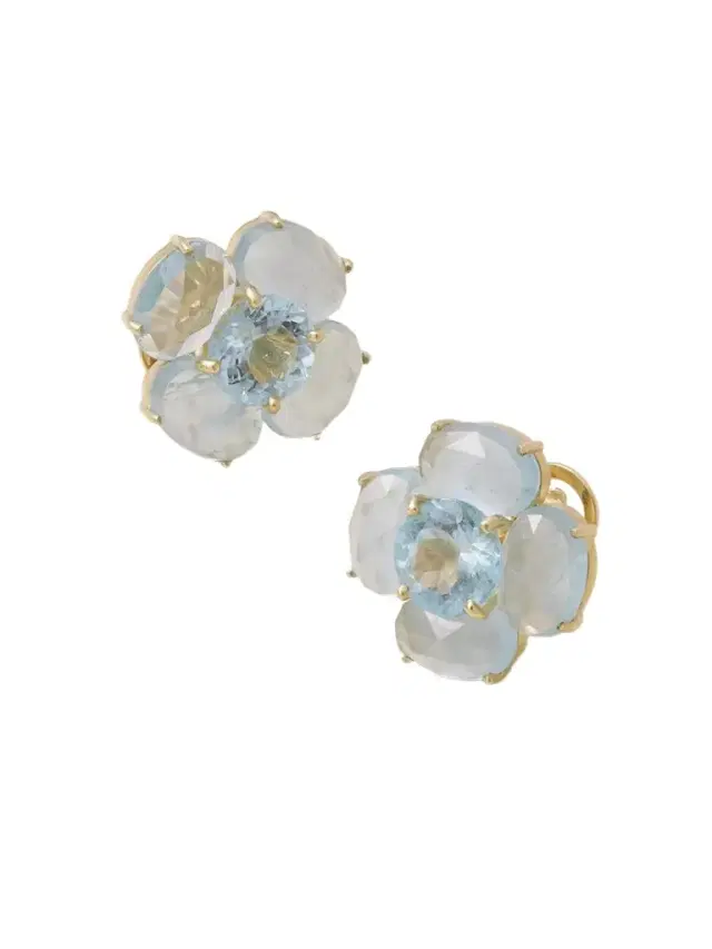 Classic 18-karat Gold Aquamarine Earrings