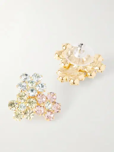 Jennifer Behr Violet Silver-tone Swarovski Crystals Earrings | Thumbnail 3