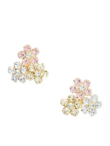 Jennifer Behr Violet Silver-tone Swarovski Crystals Earrings | Thumbnail 1