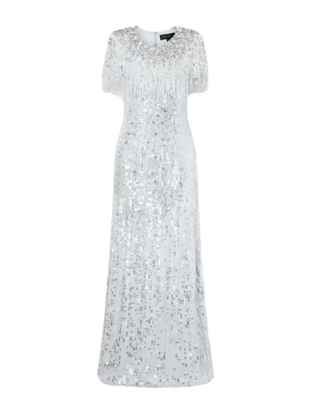 Eugene Crystal-embellished Sequined Chiffon Gown