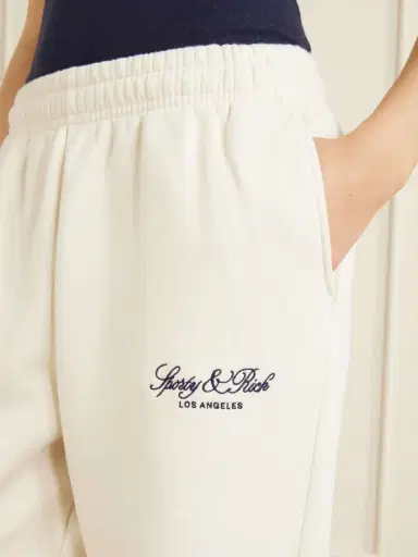 Sporty & Rich Vendome La Embroidered Cotton-fleece Track Pants | Thumbnail 5 Sporty & Rich Vendome La Embroidered Cotton-fleece Track Pants | Thumbnail 5