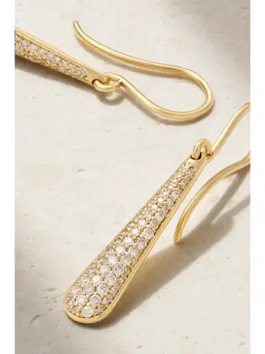 Jennifer Meyer Dome Drop 18-karat Gold Diamond Earrings | Thumbnail 3