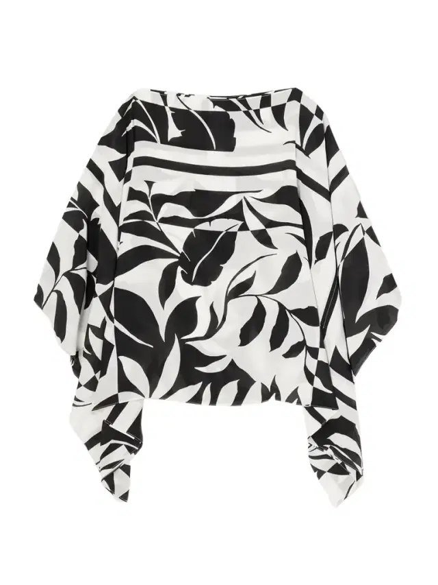 Beachwear Draped Printed Silk Crepe De Chine Blouse