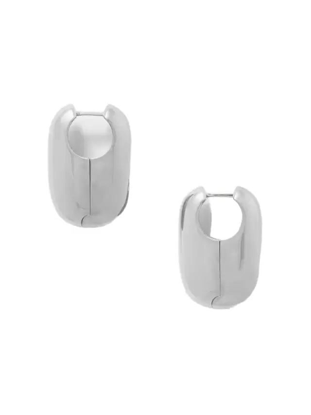 Vola Rhodium-plated Hoop Earrings