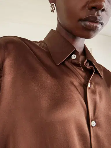 Comme Si La Classica Silk-charmeuse Shirt | Thumbnail 5