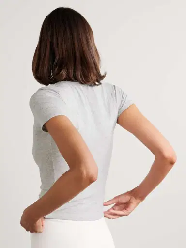 Skims Set Of Two Stretch-cotton Jersey T-shirts - Light Heather Grey | Thumbnail 3