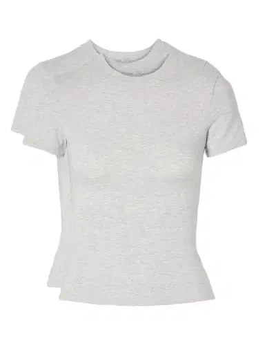 Skims Set Of Two Stretch-cotton Jersey T-shirts - Light Heather Grey | Thumbnail 1