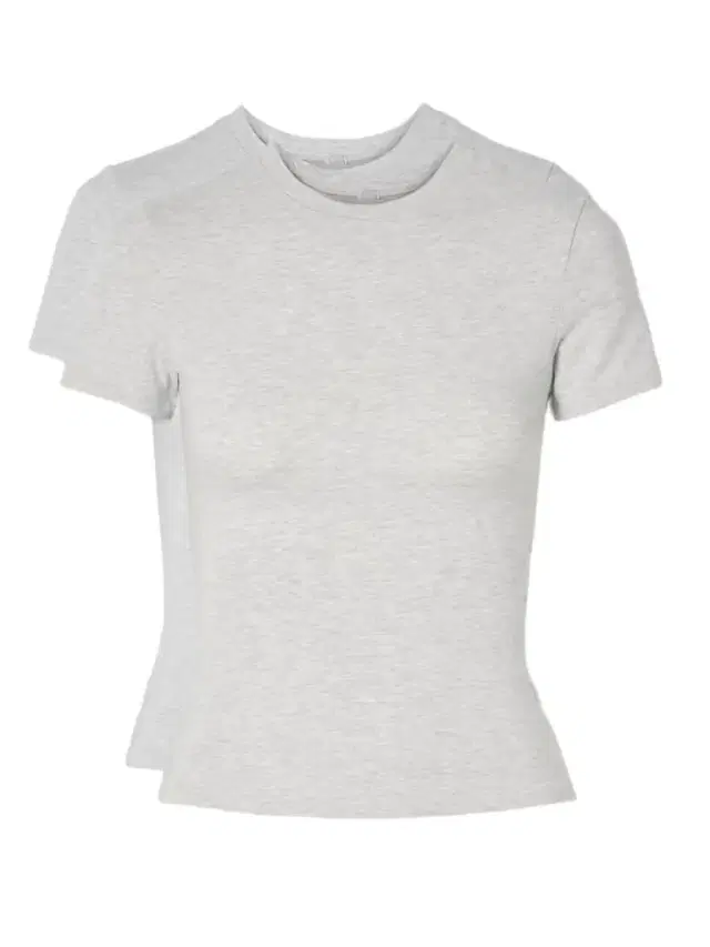 Set Of Two Stretch-cotton Jersey T-shirts - Light Heather Grey