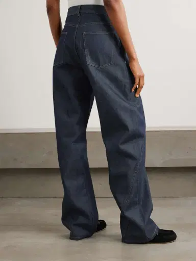 JW Anderson Twisted Asymmetric Embroidered High-rise Jeans | Thumbnail 4 JW Anderson Twisted Asymmetric Embroidered High-rise Jeans | Thumbnail 4