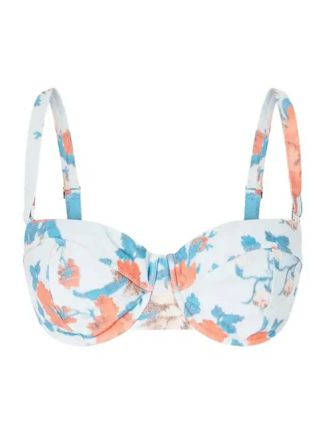 Floral-print Bikini Top