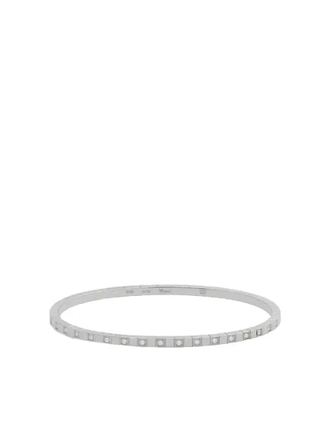 Ice Cube 18-karat White Gold Diamond Bangle