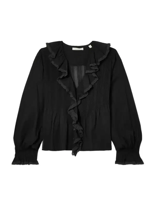 Hardy Lace-trimmed Ruffled Pintucked Organic Cotton-voile Blouse
