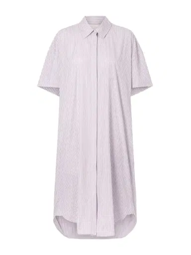 RÙADH Anu Embroidered Striped Organic Cotton-poplin Midi Shirt Dress | Thumbnail 1