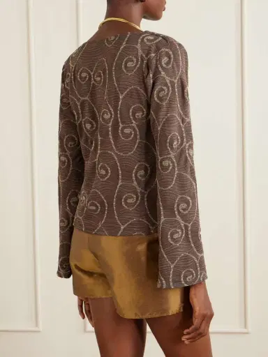 SARA CRISTINA Arerna Textured Metallic Knitted Cardigan | Thumbnail 3 SARA CRISTINA Arerna Textured Metallic Knitted Cardigan | Thumbnail 3