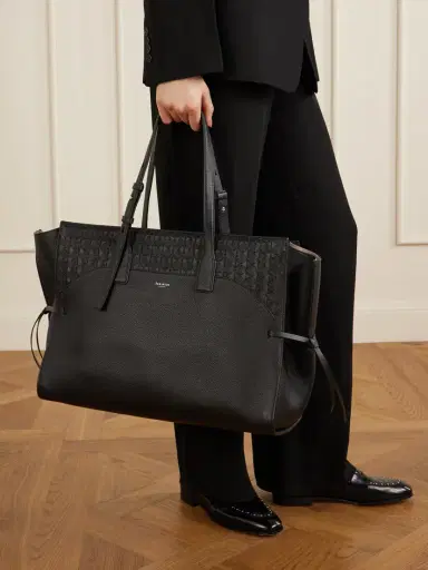 Serapian Maro Large Textured-leather Tote | Thumbnail 3