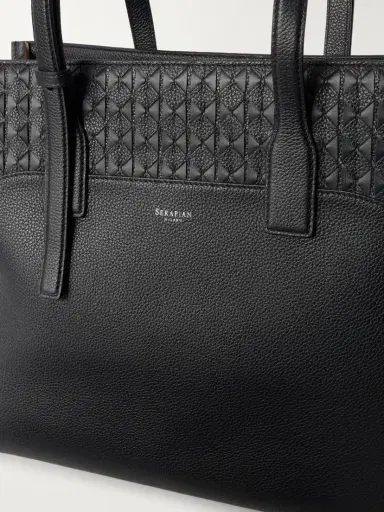 Serapian Maro Large Textured-leather Tote | Thumbnail 5