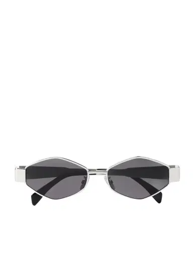 CELINE Eyewear Triomphe Hexagon-frame Silver-tone Sunglasses | Thumbnail 1