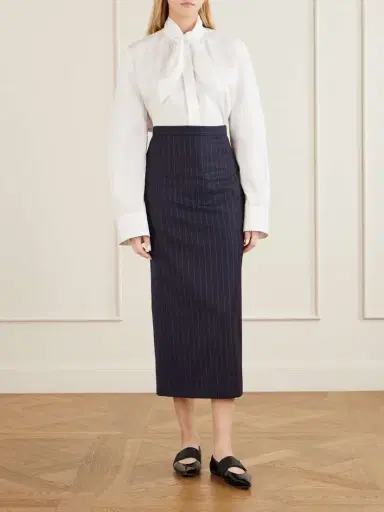 Givenchy Striped Wool Midi Skirt | Thumbnail 2 Givenchy Striped Wool Midi Skirt | Thumbnail 2