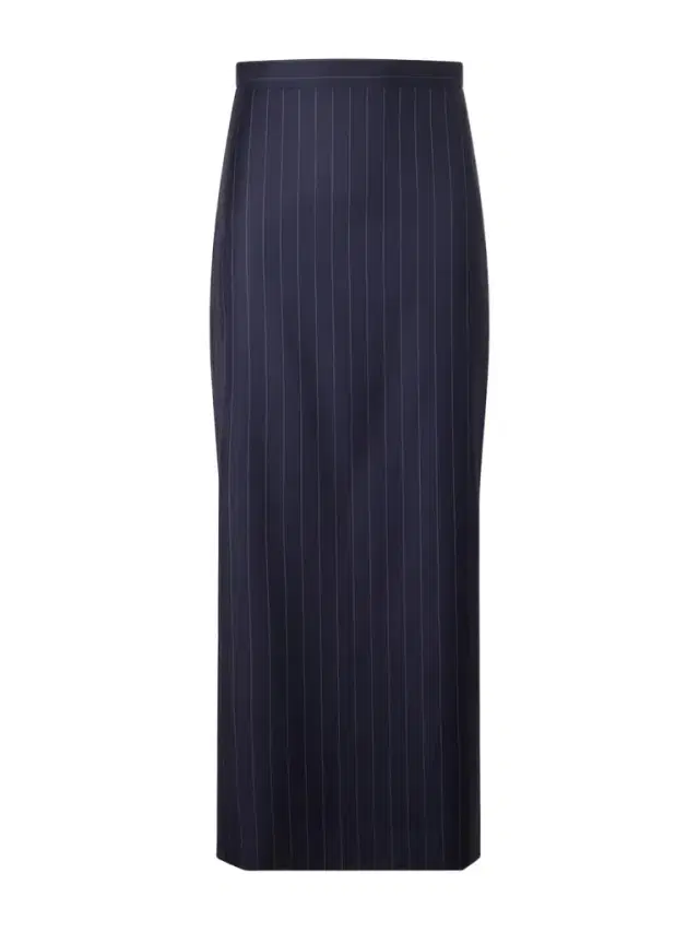 Striped Wool Midi Skirt Striped Wool Midi Skirt