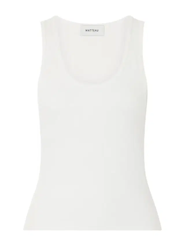 Ribbed Organic Cotton-blend Jersey Tank