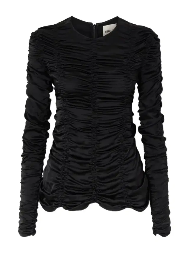 Rory Ruched Silk-satin Top