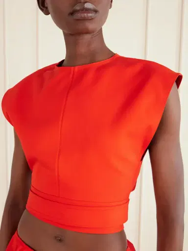 Alaïa Cropped Cotton-poplin Top | Thumbnail 4 Alaïa Cropped Cotton-poplin Top | Thumbnail 4