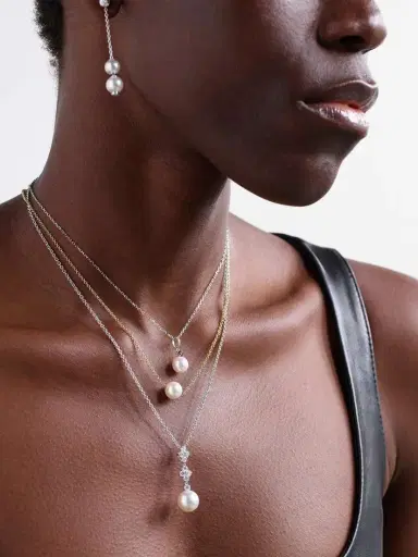 Mikimoto 18-karat White Gold, Diamond And Pearl Necklace | Thumbnail 5