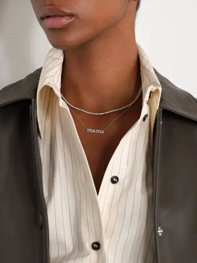 Jennifer Meyer Mama 18-karat White Gold Necklace | Thumbnail 5
