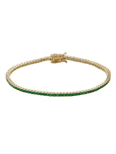 Sydney Evan 14-karat Gold Emerald Tennis Bracelet | Thumbnail 1 Sydney Evan 14-karat Gold Emerald Tennis Bracelet | Thumbnail 1