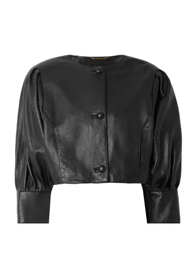 Chloé Cropped Leather Jacket | Thumbnail 1 Chloé Cropped Leather Jacket | Thumbnail 1